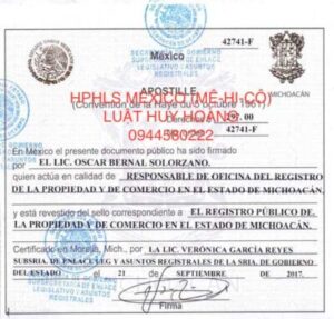 DỊCH VỤ HỢP PHÁP HOÁ LÃNH SỰ MEXICO (MÊ-HI-CÔ)