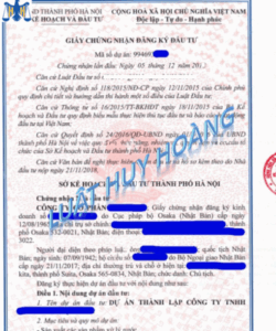 TƯ VẤN THỦ TỤC XIN GIẤY CHỨNG NHẬN ĐĂNG KÝ ĐẦU TƯ MỚI NHẤT